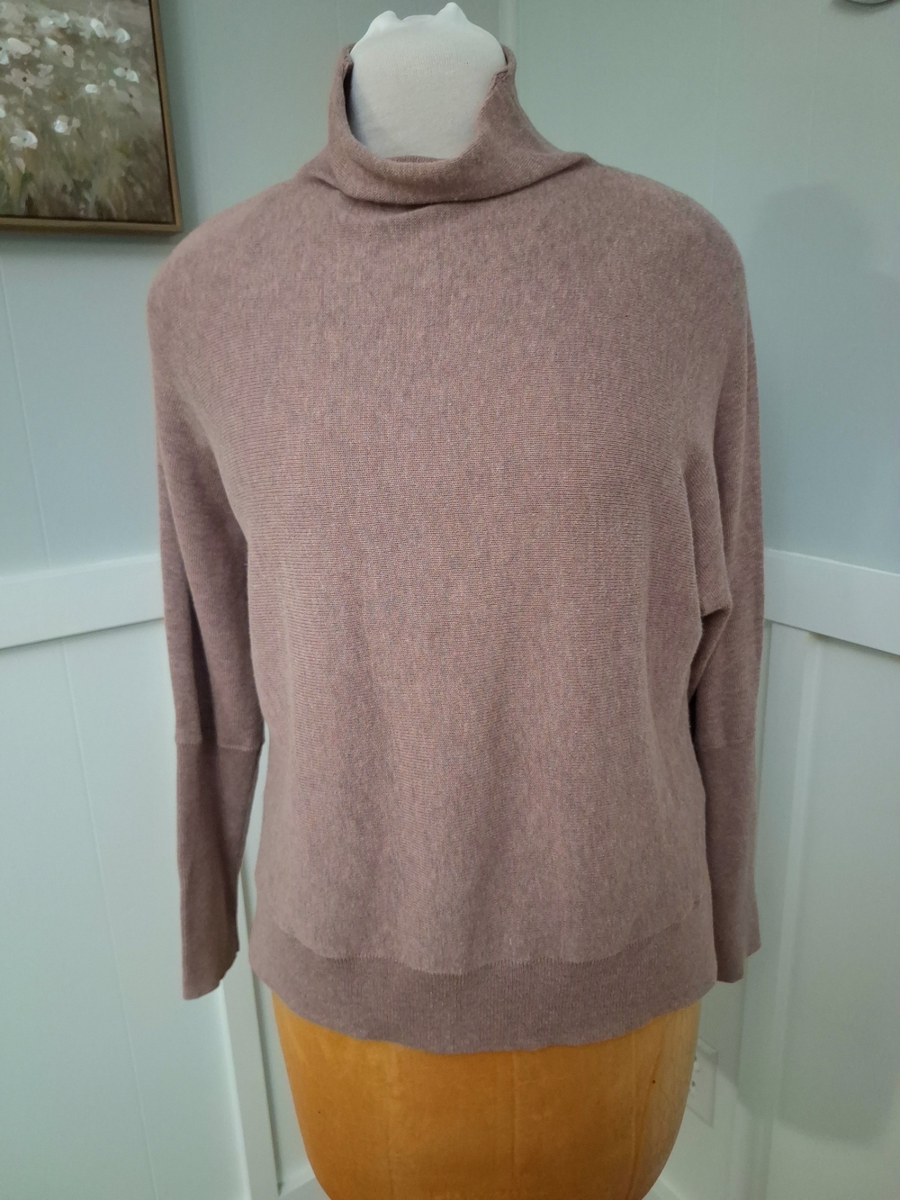 Shrinking Violet Dusty Mauve Turtleneck Sweater